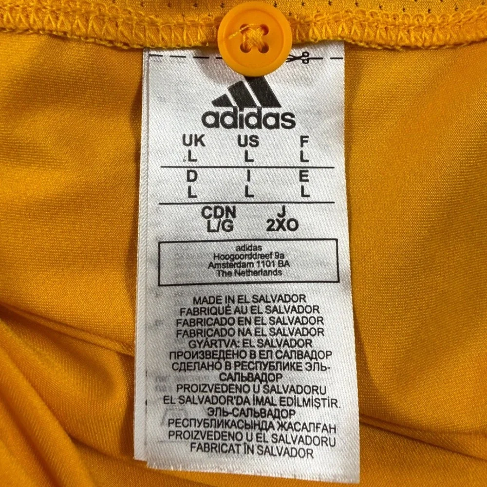 Adidas Men's Yellow Polo Shirt‎ Size Large Performance Golf Athletic Top Large